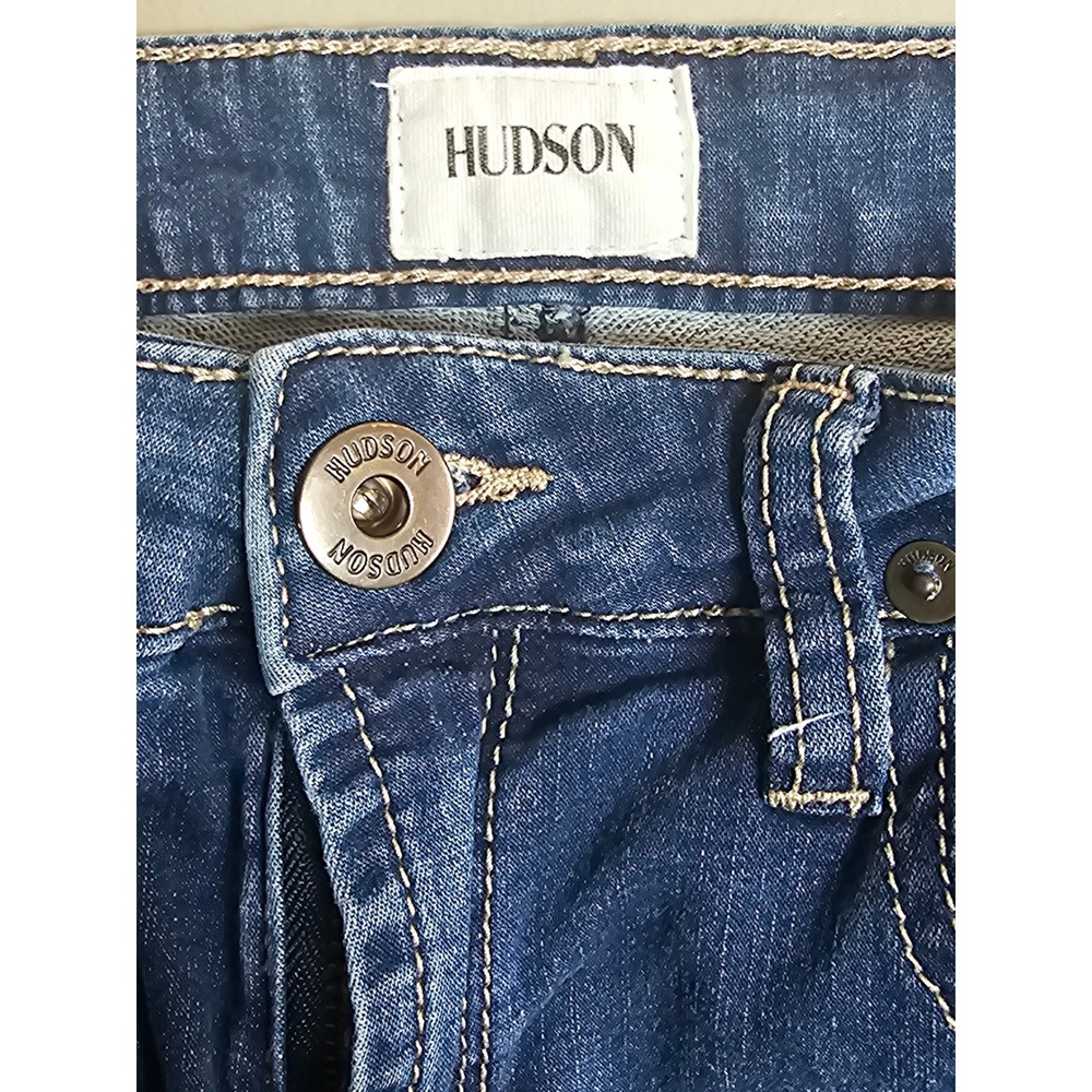 Hudson Womens Skinny Jeans Medium Wash Denim Blue Size 16 DN Stretch RN140977 - Picture 13 of 15